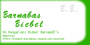 barnabas biebel business card